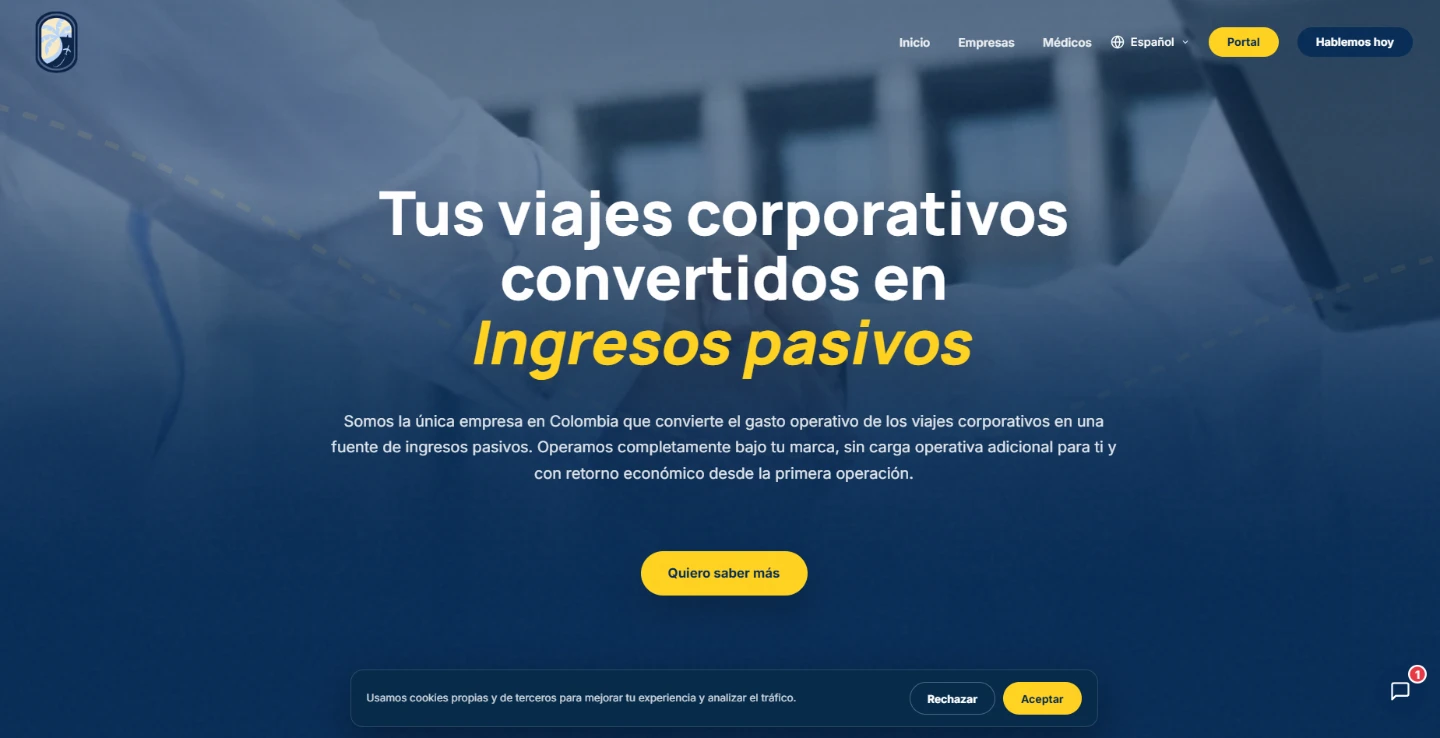 Portada del sitio de CS Travel Group